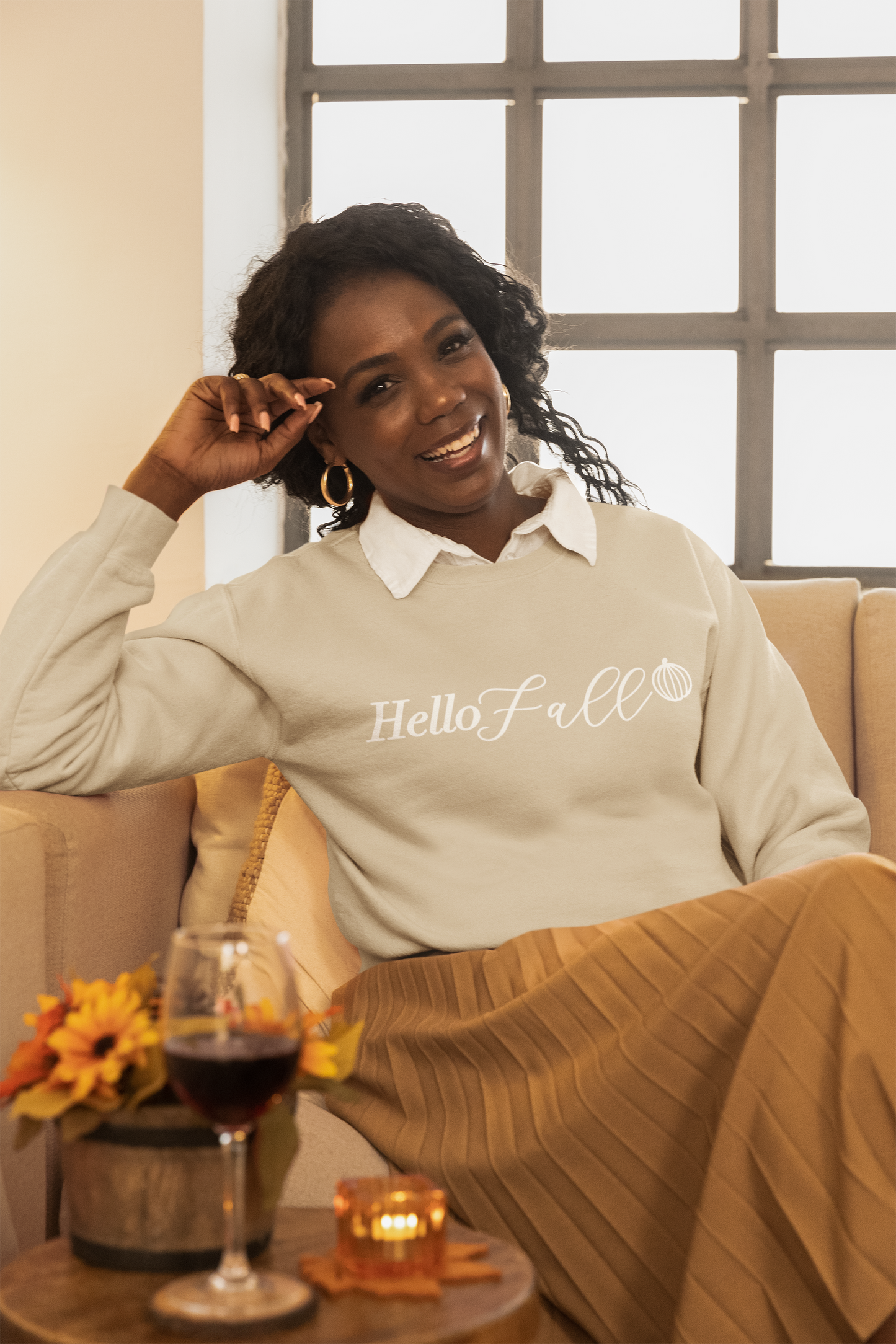 Hello Fall_Crewneck Sweatshirt